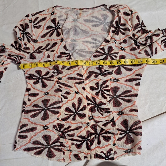 Free People Through The Meadow Top in White Sand Combo - Picture 9 of 10